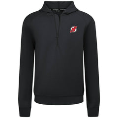 NHL Black New Jersey Devils Levelwear Technic Quarter-Zip Pullover Hoodie