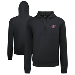 NHL Black Columbus Blue Jackets Levelwear Technic Quarter-Zip Pullover Hoodie