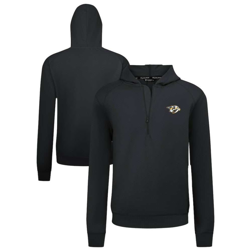 NHL Black Nashville Predators Levelwear Technic Quarter-Zip Pullover Hoodie