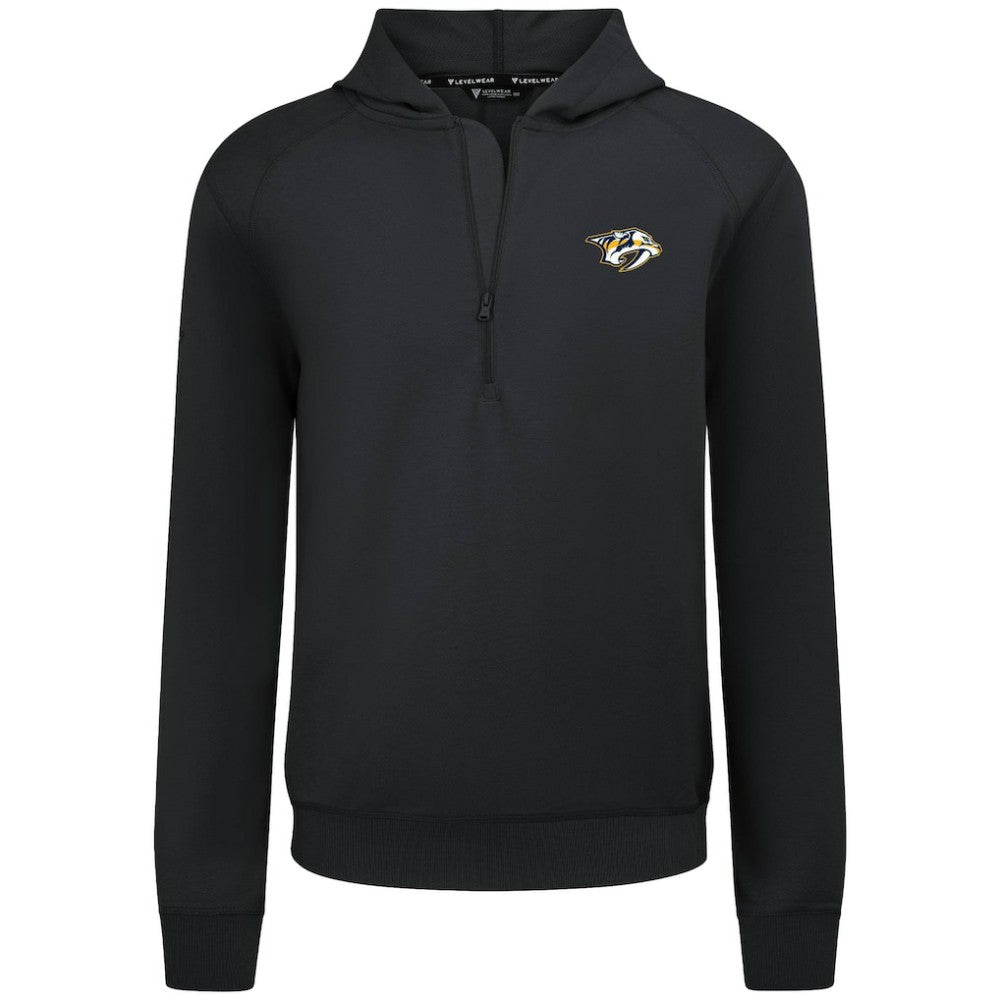 NHL Black Nashville Predators Levelwear Technic Quarter-Zip Pullover Hoodie
