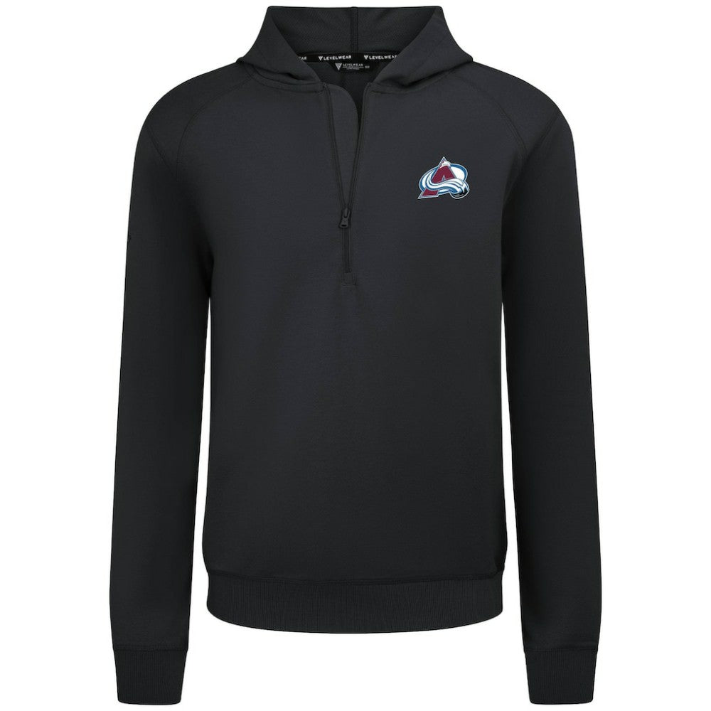 NHL Black Colorado Avalanche Levelwear Technic Quarter-Zip Pullover Hoodie