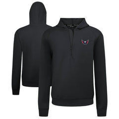 NHL Black Washington Capitals Levelwear Technic Quarter-Zip Pullover Hoodie