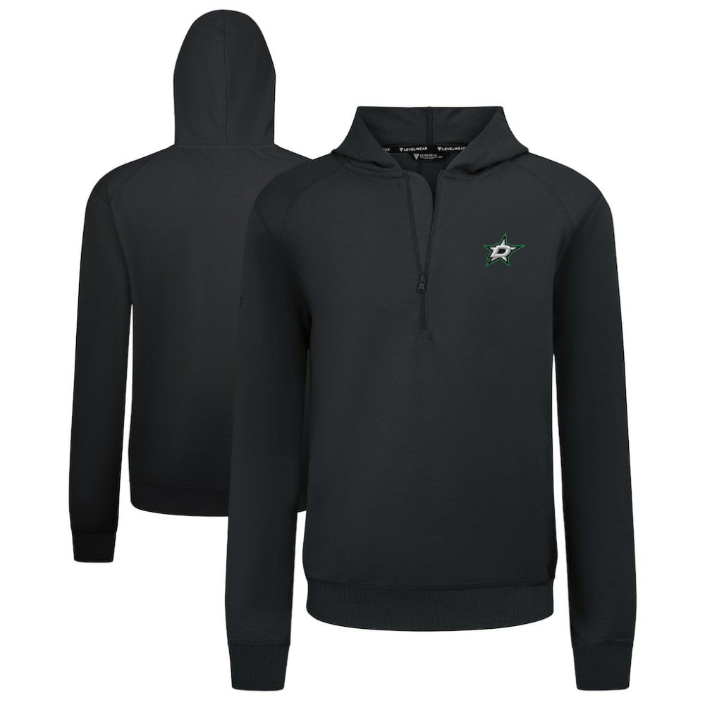 NHL Black Dallas Stars Levelwear Technic Quarter-Zip Pullover Hoodie