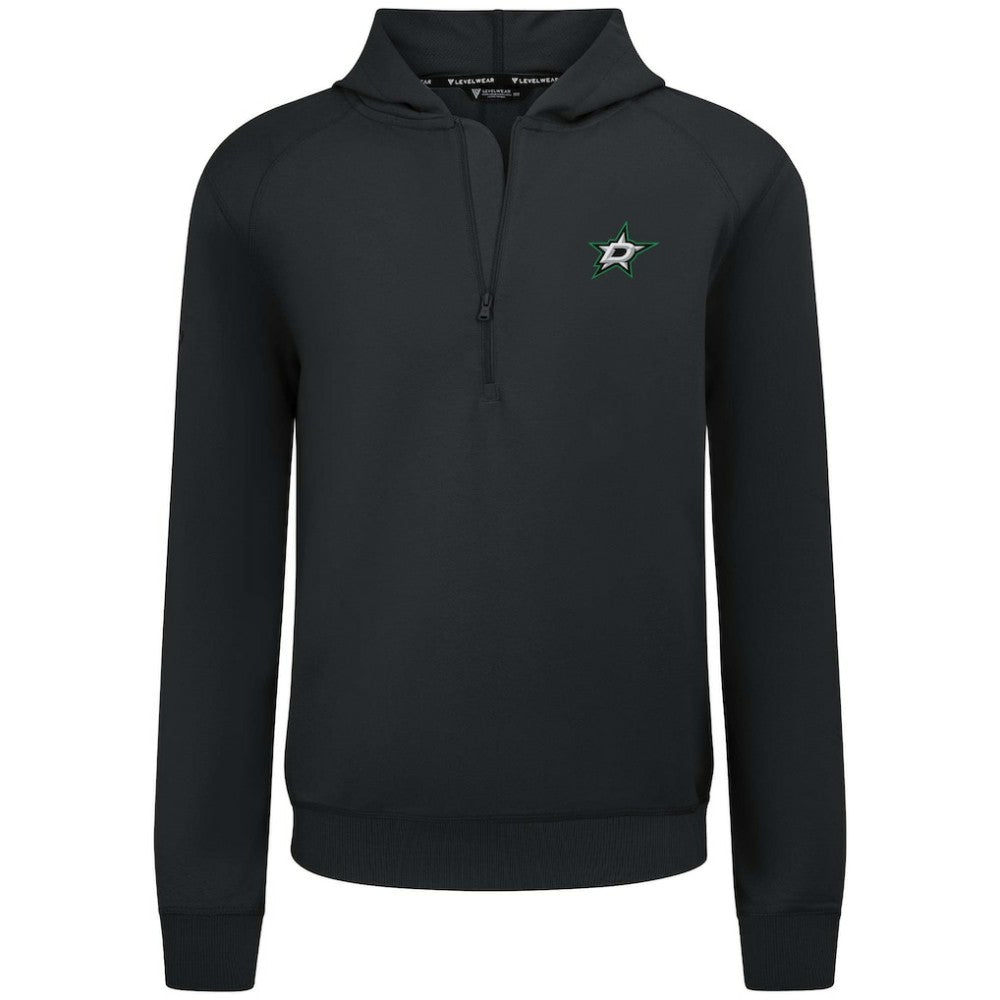 NHL Black Dallas Stars Levelwear Technic Quarter-Zip Pullover Hoodie