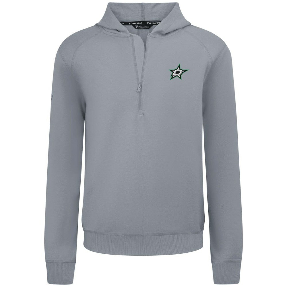 NHL Gray Dallas Stars Levelwear Technic Quarter-Zip Pullover Hoodie