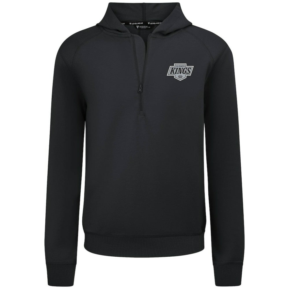 NHL Black Los Angeles Kings Levelwear Technic Quarter-Zip Pullover Hoodie