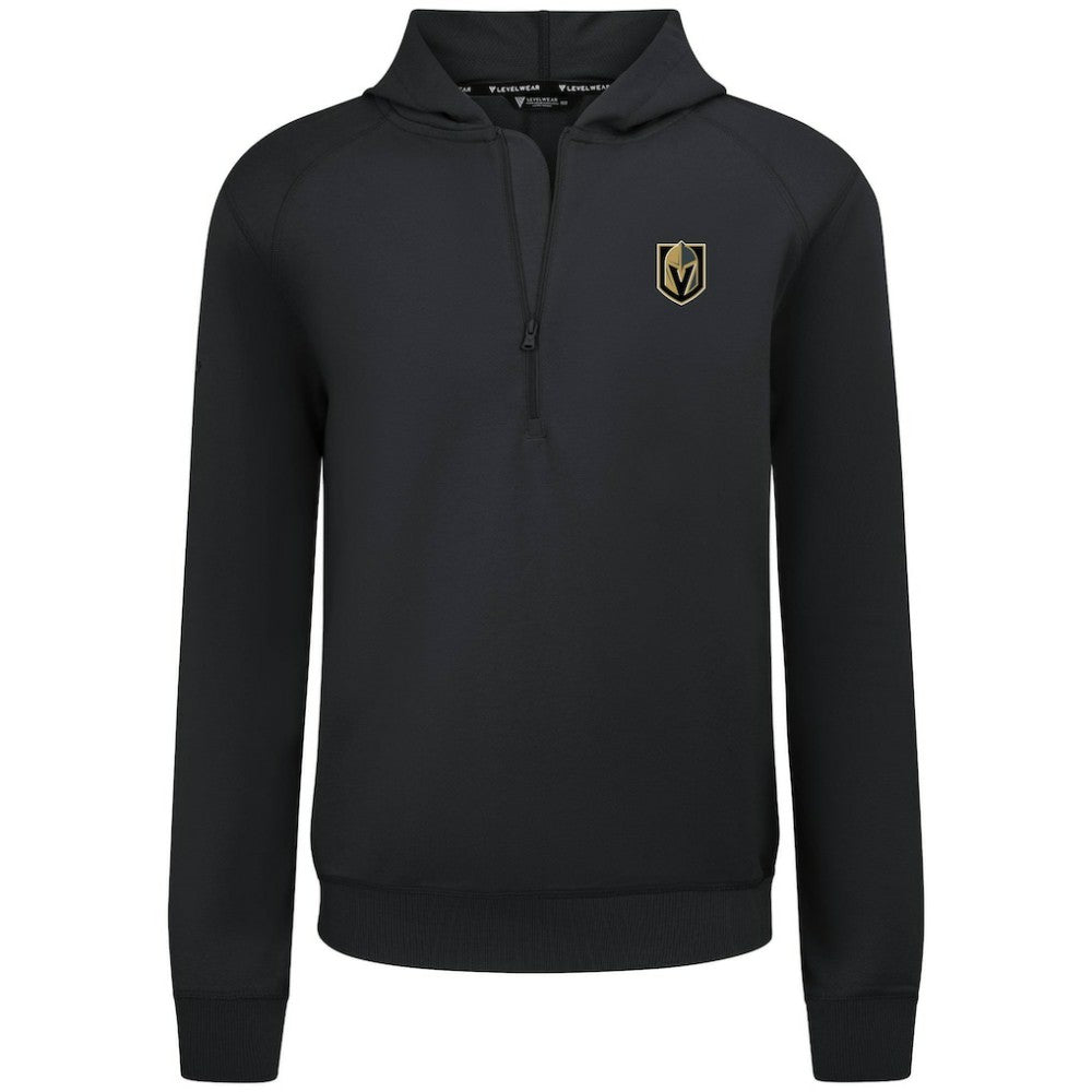 NHL Black Vegas Golden Knights Levelwear Technic Quarter-Zip Pullover Hoodie