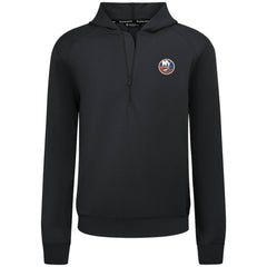 NHL Black New York Islanders Levelwear Technic Quarter-Zip Pullover Hoodie