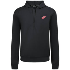 NHL Black Detroit Red Wings Levelwear Technic Quarter-Zip Pullover Hoodie