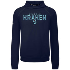 NHL Deep Sea Blue Seattle Kraken Levelwear Mandate Carve Tri-Blend Pullover Hoodie
