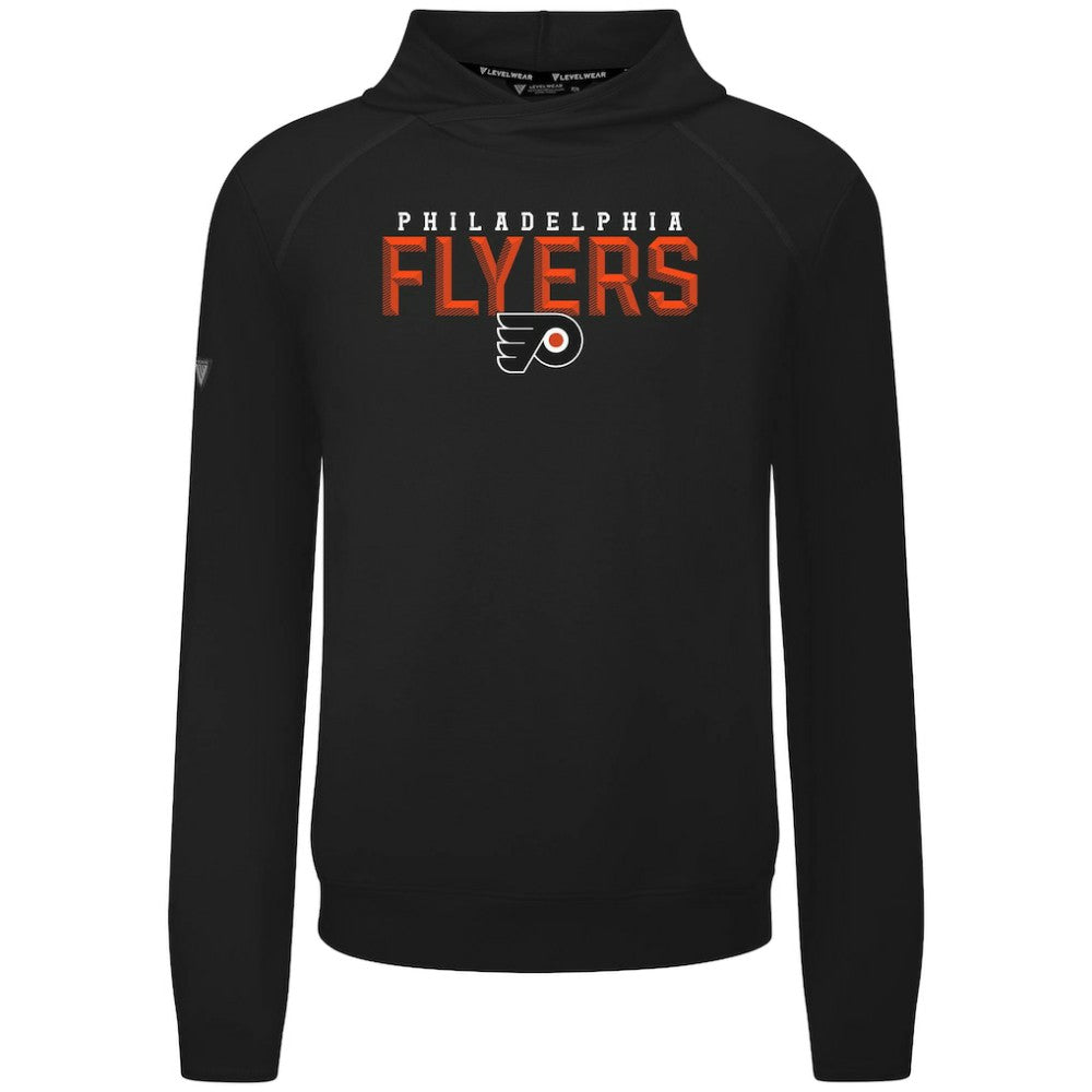 NHL Black Philadelphia Flyers Levelwear Mandate Carve Tri-Blend Pullover Hoodie
