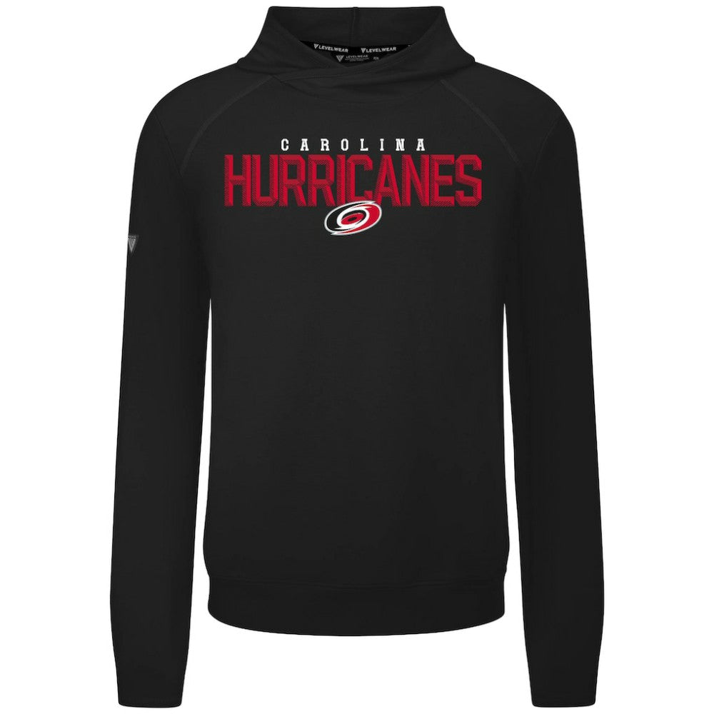 NHL Black Carolina Hurricanes Levelwear Mandate Carve Tri-Blend Pullover Hoodie