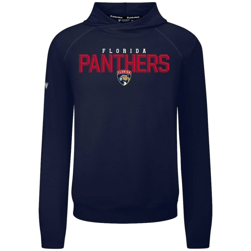 NHL Navy Florida Panthers Levelwear Mandate Carve Tri-Blend Pullover Hoodie