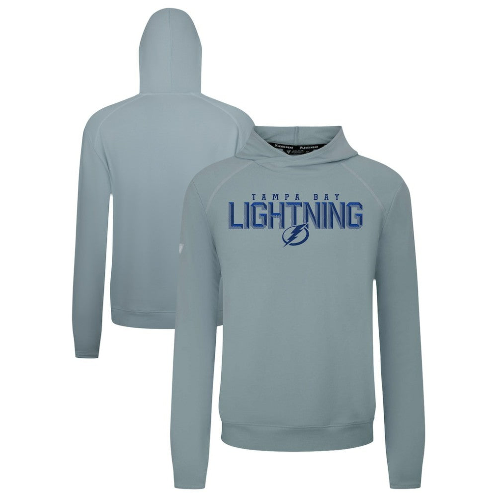 NHL Gray Tampa Bay Lightning Levelwear Mandate Carve Tri-Blend Pullover Hoodie