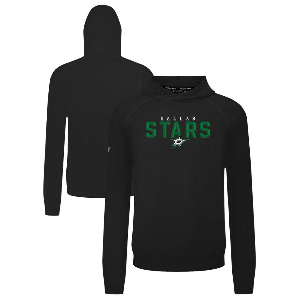 NHL Black Dallas Stars Levelwear Mandate Carve Tri-Blend Pullover Hoodie