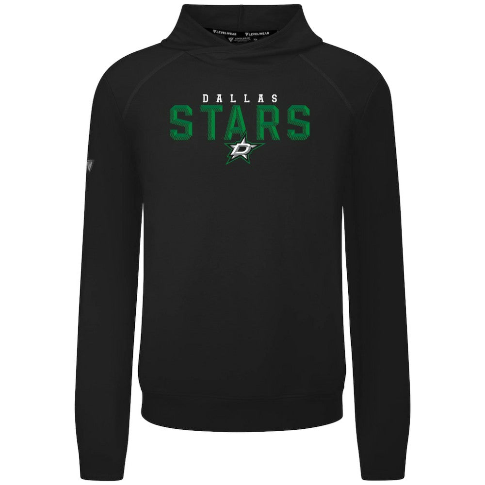 NHL Black Dallas Stars Levelwear Mandate Carve Tri-Blend Pullover Hoodie