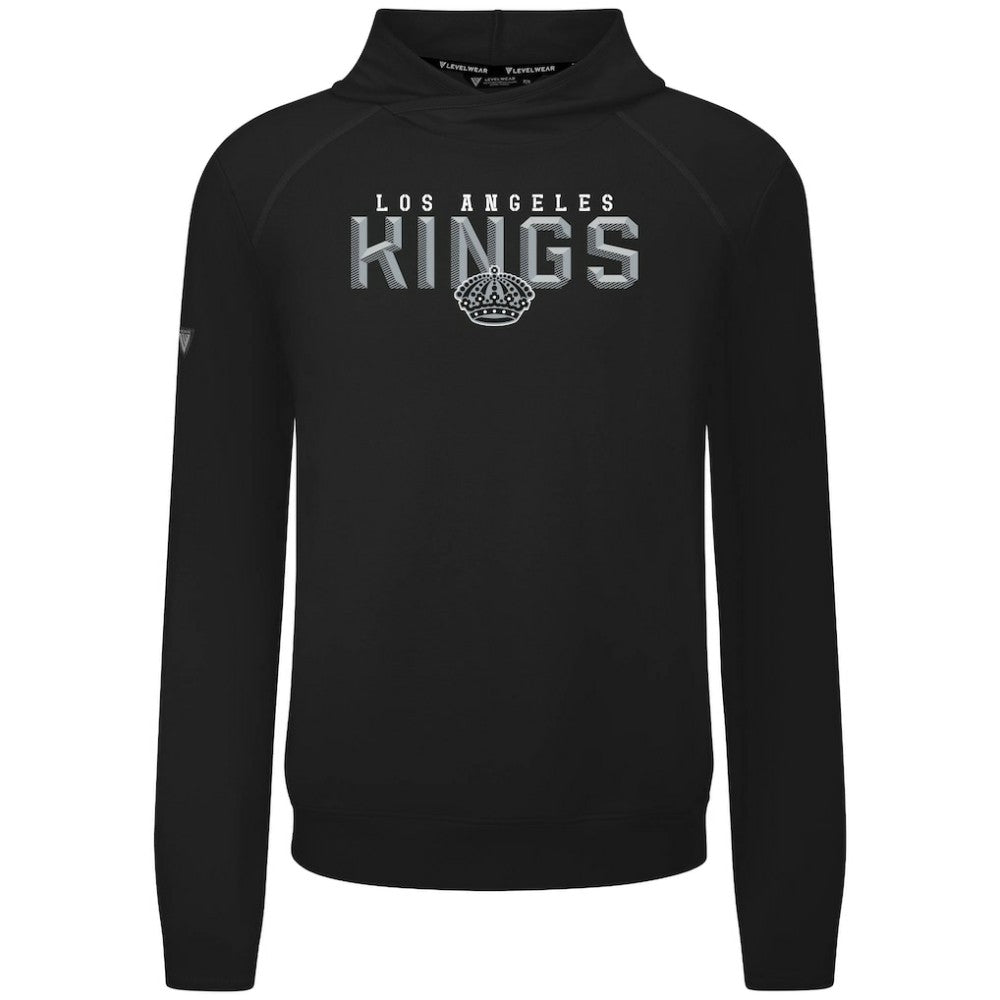 NHL Black Los Angeles Kings Levelwear Mandate Carve Tri-Blend Pullover Hoodie