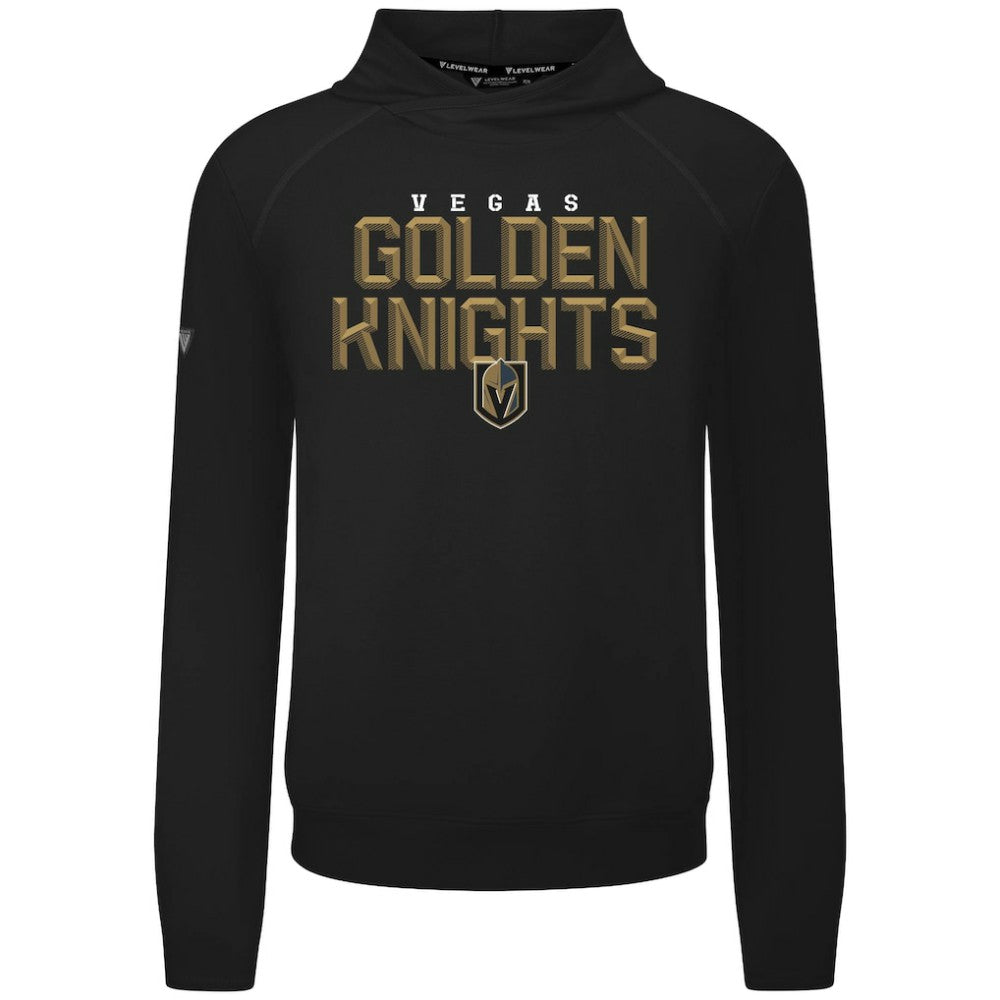 NHL Black Vegas Golden Knights Levelwear Mandate Carve Tri-Blend Pullover Hoodie