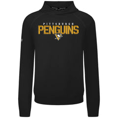 NHL Black Pittsburgh Penguins Levelwear Mandate Carve Tri-Blend Pullover Hoodie