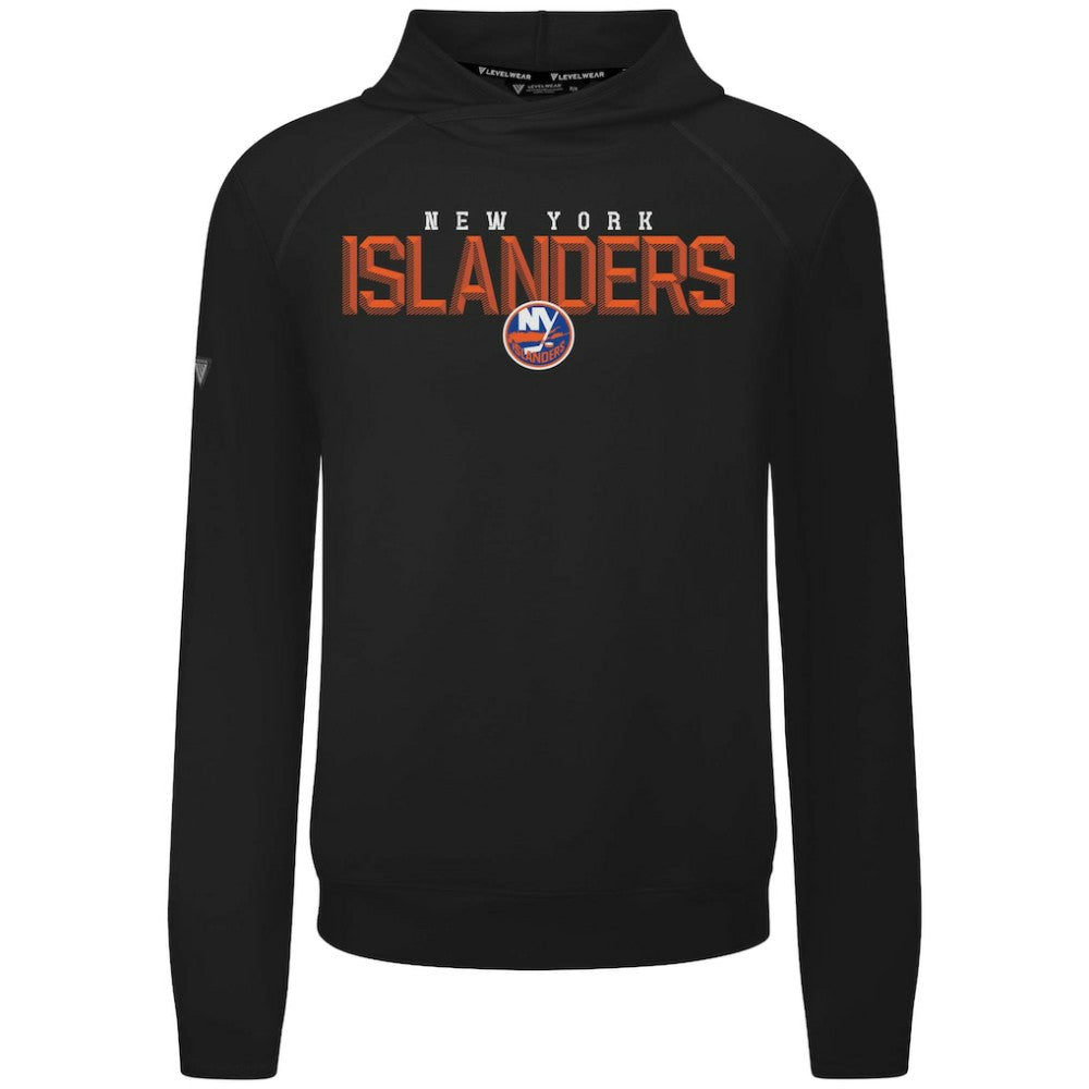 NHL Black New York Islanders Levelwear Mandate Carve Tri-Blend Pullover Hoodie