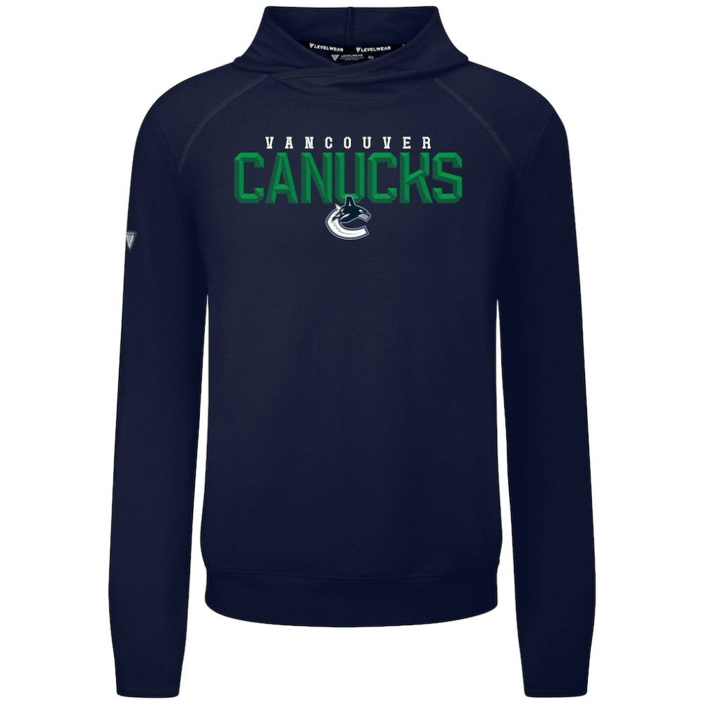 NHL Blue Vancouver Canucks Levelwear Mandate Carve Tri-Blend Pullover Hoodie