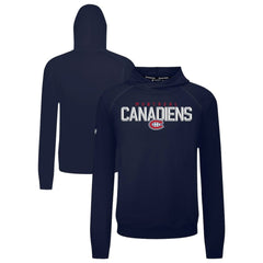 NHL Navy Montreal Canadiens Levelwear Mandate Carve Tri-Blend Pullover Hoodie
