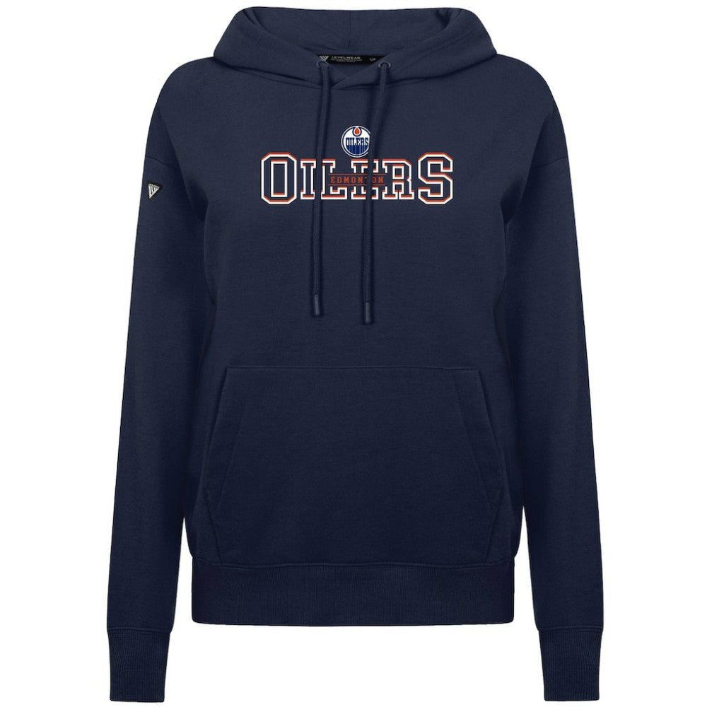 NHL Navy Edmonton Oilers Levelwear Women's Adorn Journey Pullover Hoodie