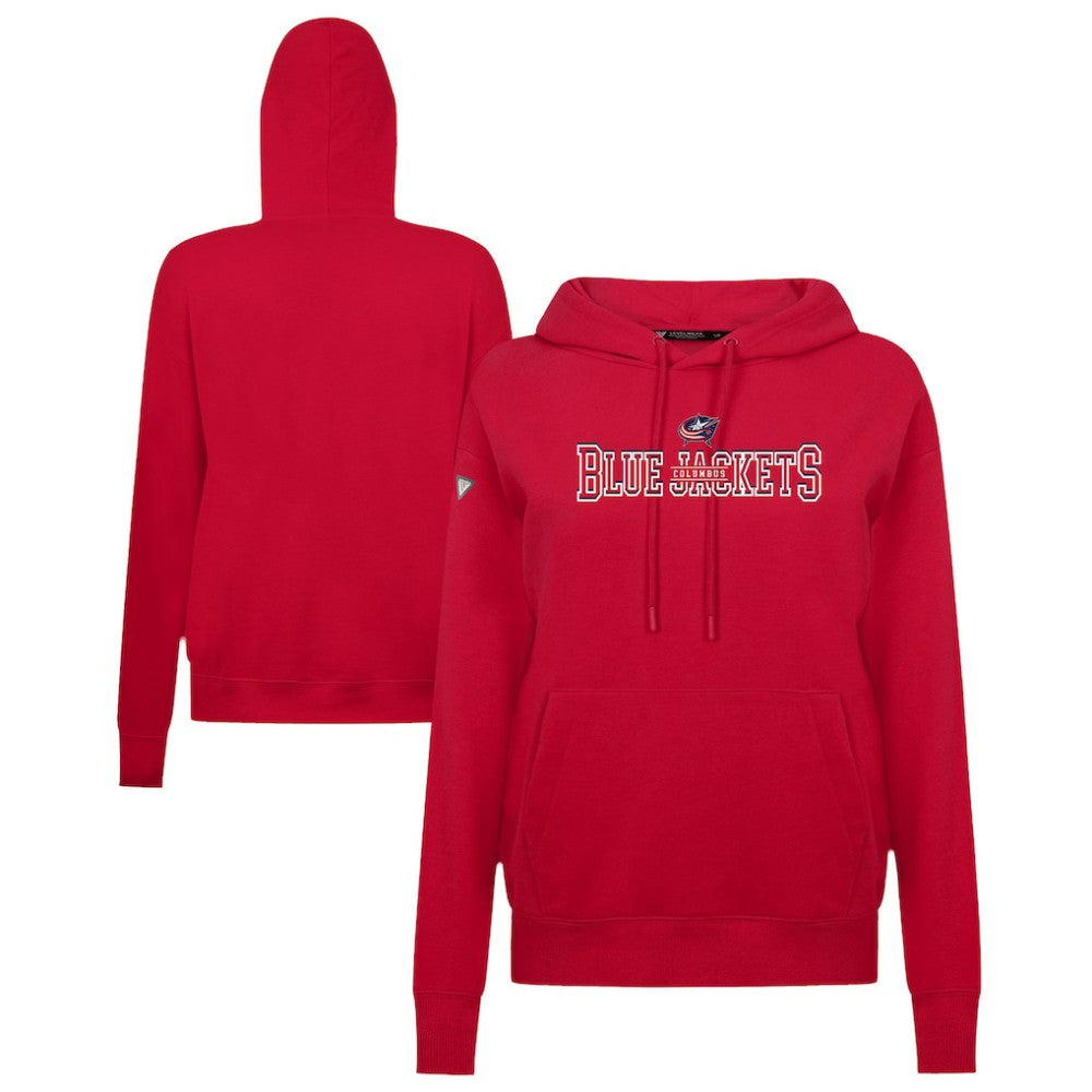 NHL Red Columbus Blue Jackets Levelwear Women's Adorn Journey Pullover Hoodie
