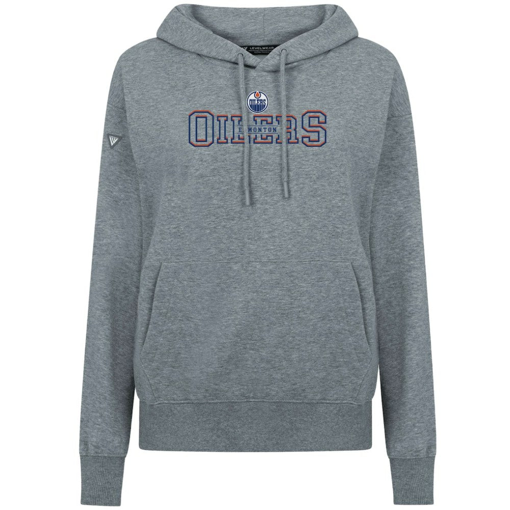 NHL Gray Edmonton Oilers Levelwear Women's Adorn Journey Pullover Hoodie