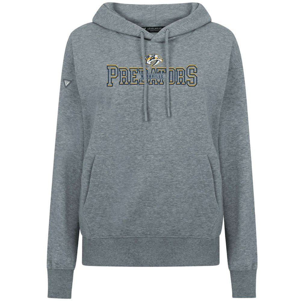 NHL Gray Nashville Predators Levelwear Women's Adorn Journey Pullover Hoodie
