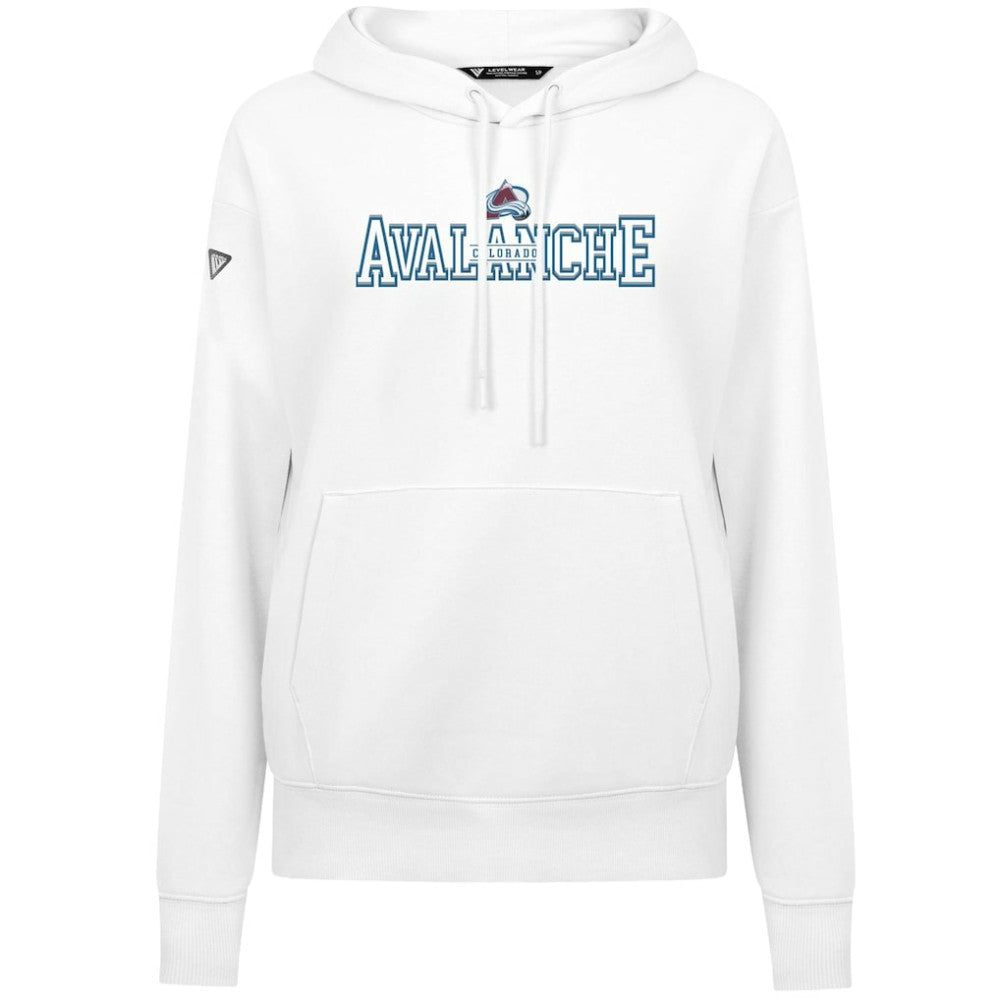 NHL White Colorado Avalanche Levelwear Women's Adorn Journey Pullover Hoodie