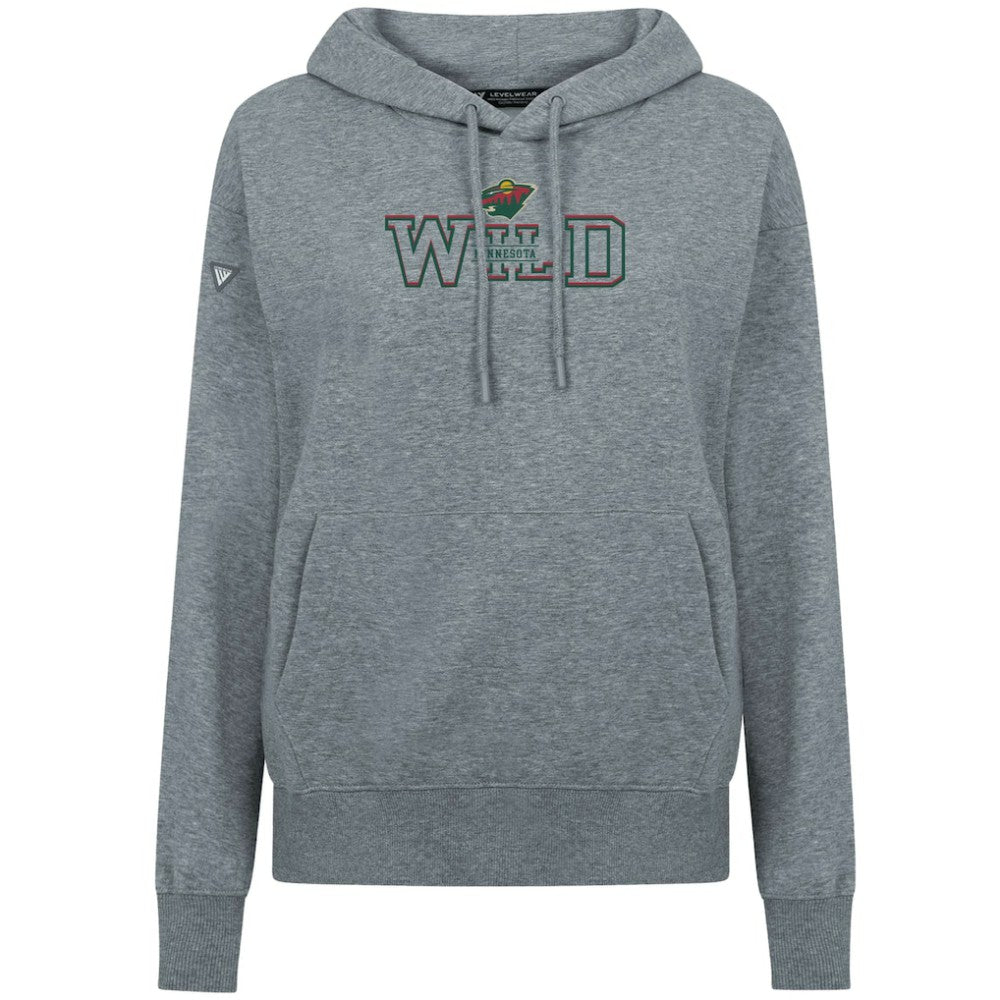 NHL Gray Minnesota Wild Levelwear Women's Adorn Journey Pullover Hoodie