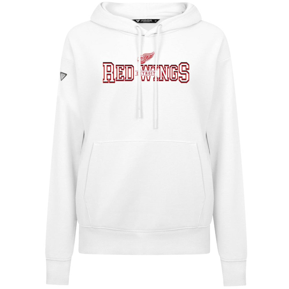 NHL White Detroit Red Wings Levelwear Women's Adorn Journey Pullover Hoodie