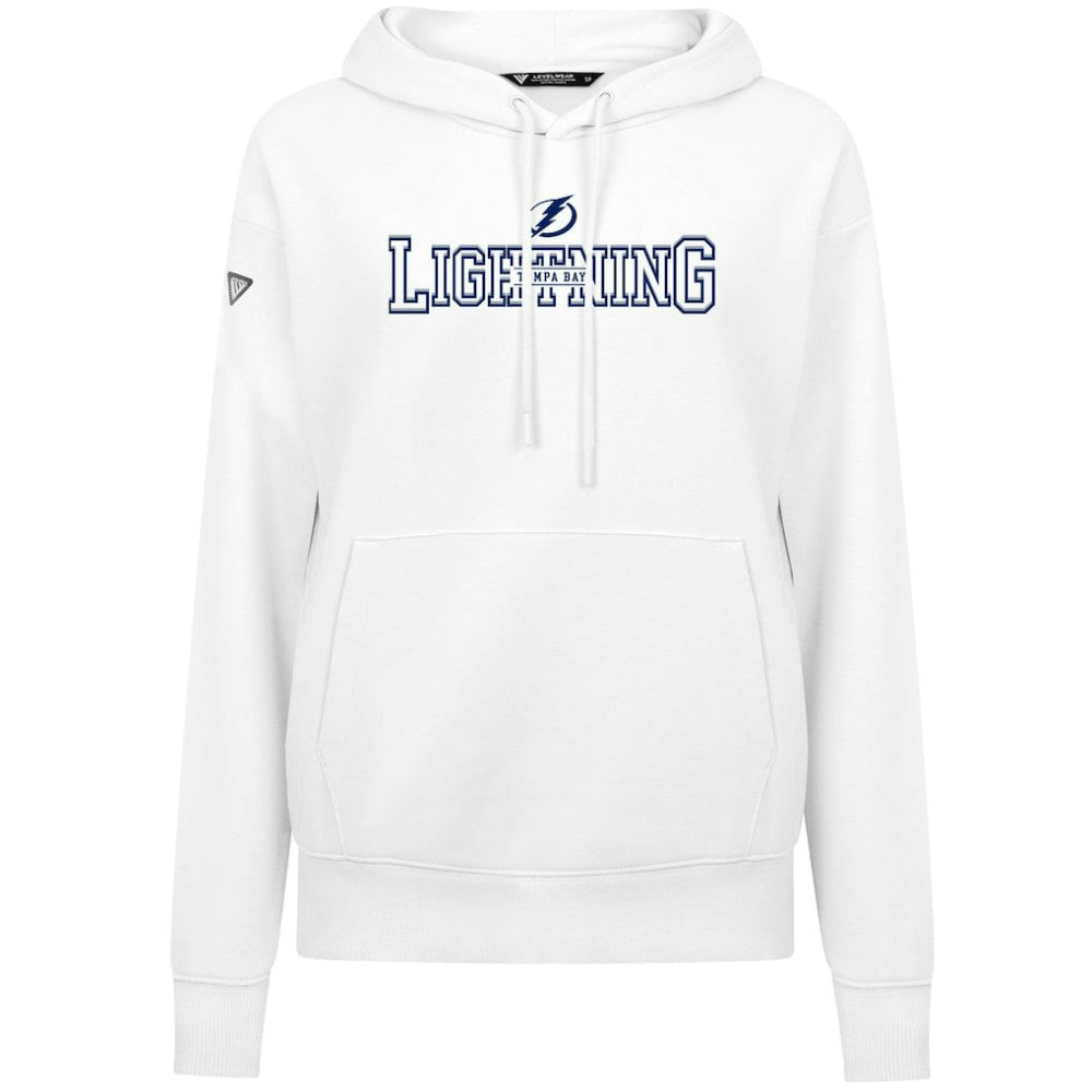 NHL White Tampa Bay Lightning Levelwear Women's Adorn Journey Pullover Hoodie