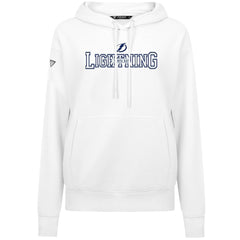 NHL White Tampa Bay Lightning Levelwear Women's Adorn Journey Pullover Hoodie