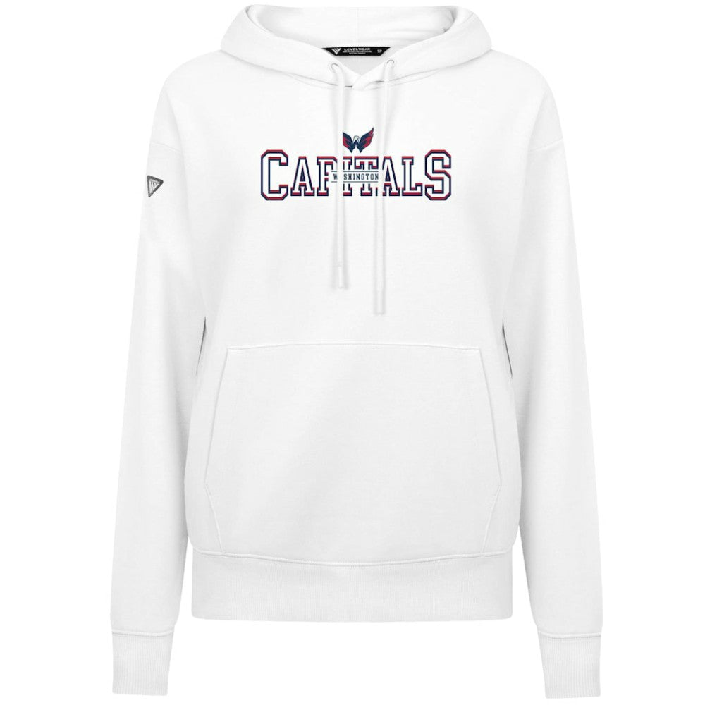 NHL White Washington Capitals Levelwear Women's Adorn Journey Pullover Hoodie