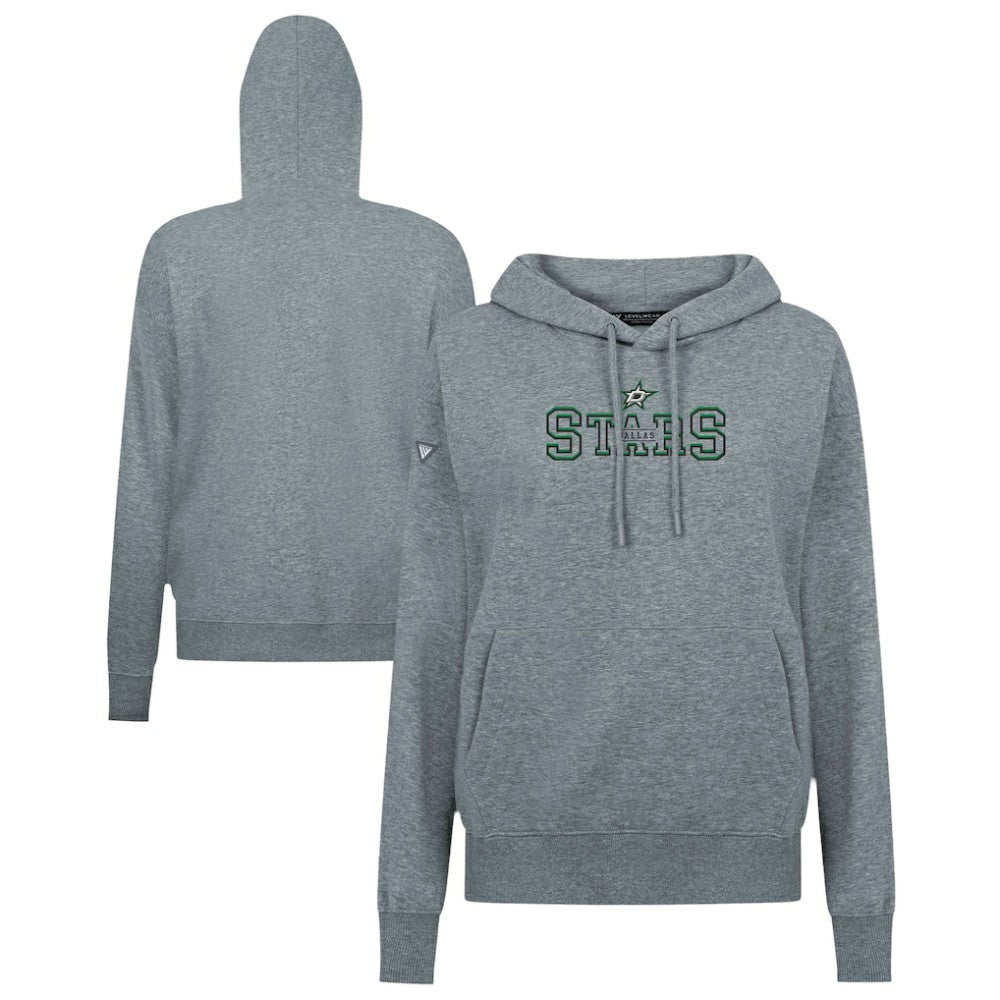 NHL Gray Dallas Stars Levelwear Women's Adorn Journey Pullover Hoodie