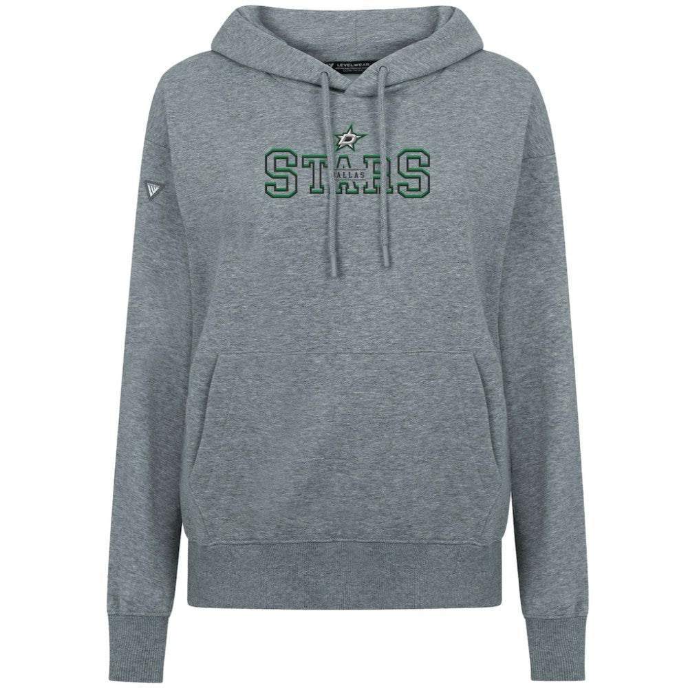 NHL Gray Dallas Stars Levelwear Women's Adorn Journey Pullover Hoodie