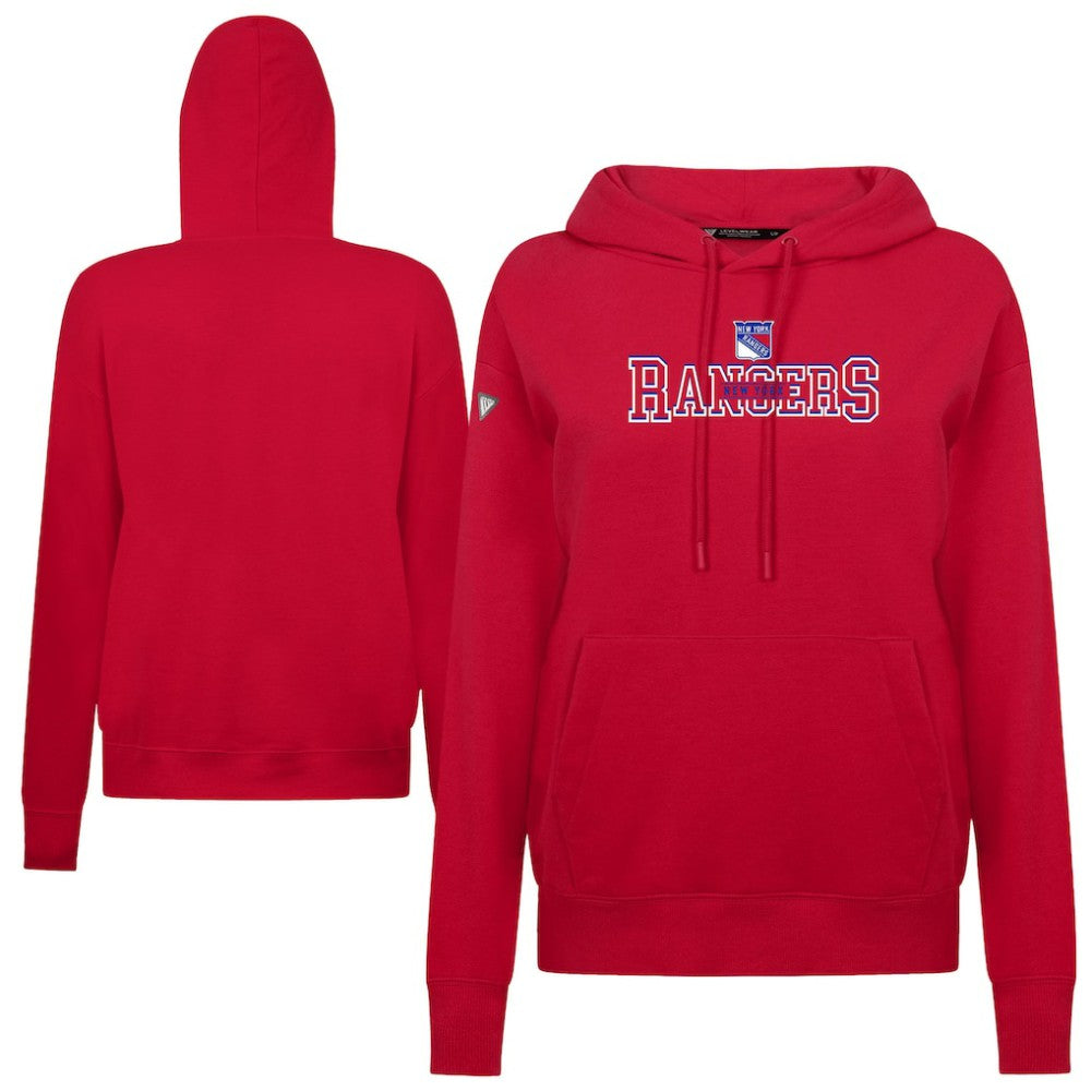 NHL Red New York Rangers Levelwear Women's Adorn Journey Pullover Hoodie