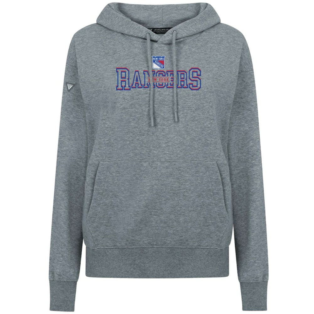 NHL Gray New York Rangers Levelwear Women's Adorn Journey Pullover Hoodie