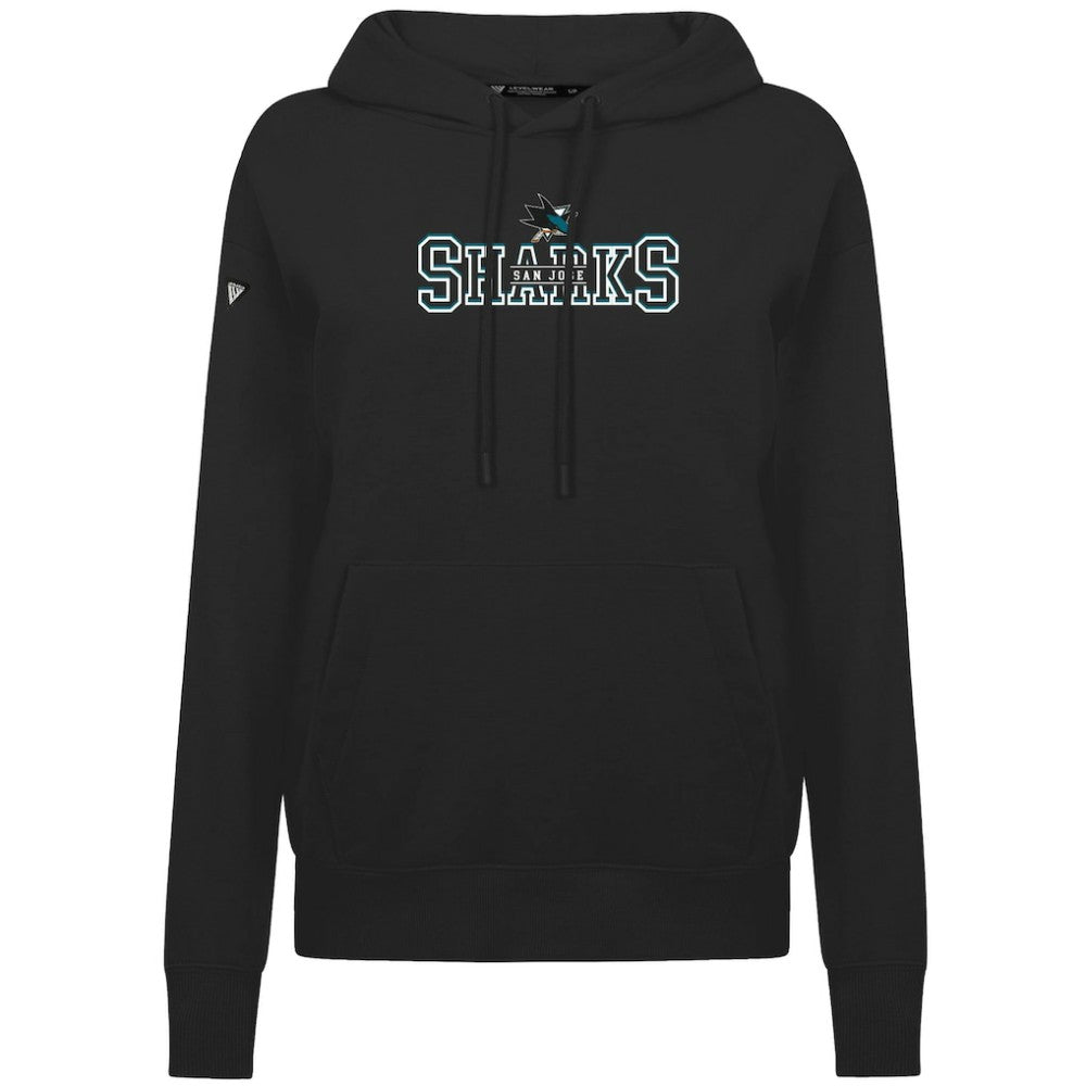 NHL Black San Jose Sharks Levelwear Women's Adorn Journey Pullover Hoodie