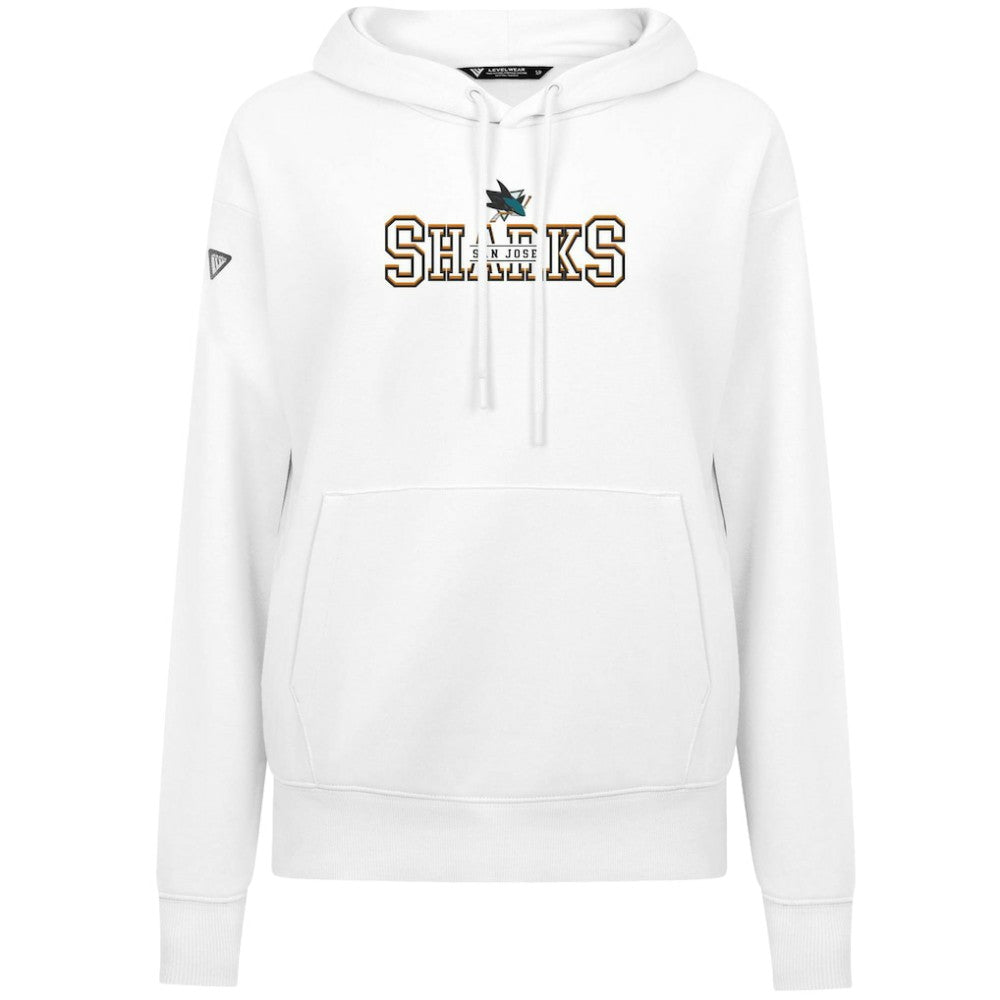 NHL White San Jose Sharks Levelwear Women's Adorn Journey Pullover Hoodie