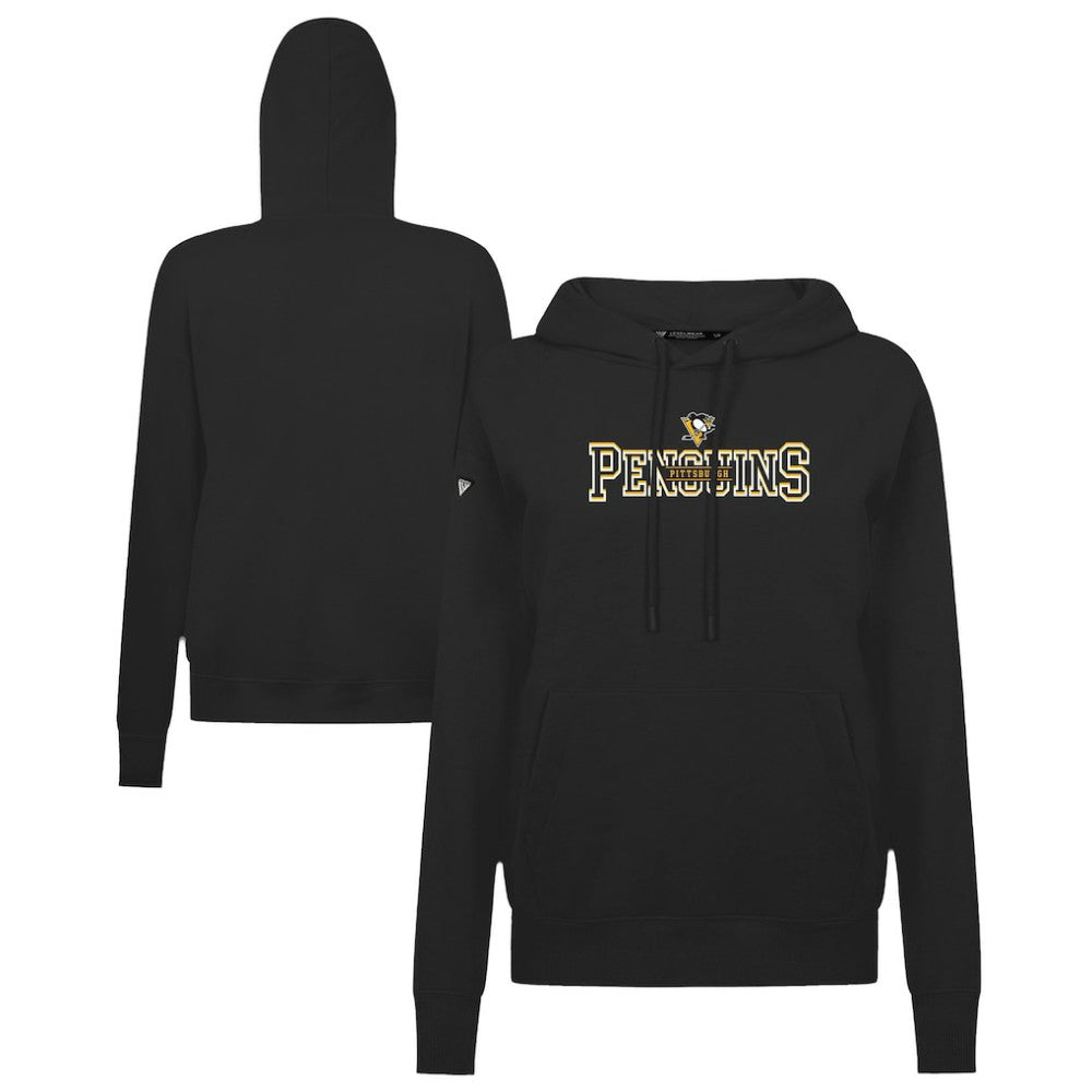 NHL Black Pittsburgh Penguins Levelwear Women's Adorn Journey Pullover Hoodie