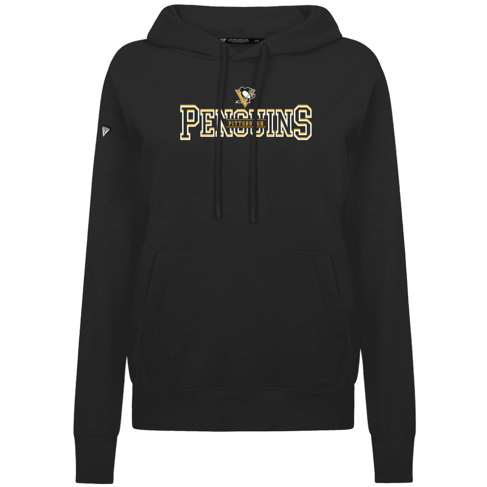 NHL Black Pittsburgh Penguins Levelwear Women's Adorn Journey Pullover Hoodie