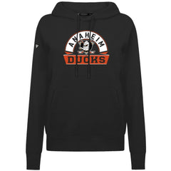 NHL Black Anaheim Ducks Levelwear Women's Adorn Banner Arch Pullover Hoodie