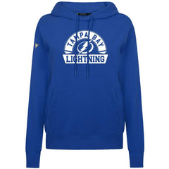 NHL Royal Tampa Bay Lightning Levelwear Women's Adorn Banner Arch Pullover Hoodie