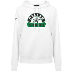 NHL White Dallas Stars Levelwear Women's Adorn Banner Arch Pullover Hoodie