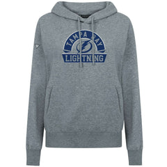 NHL Gray Tampa Bay Lightning Levelwear Women's Adorn Banner Arch Pullover Hoodie