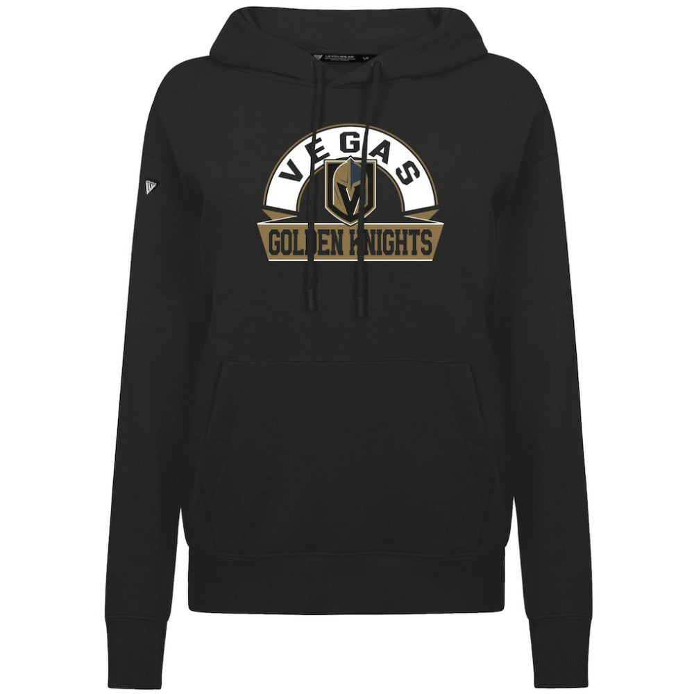 NHL Black Vegas Golden Knights Levelwear Women's Adorn Banner Arch Pullover Hoodie