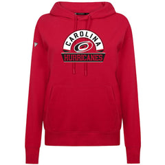 NHL Red Carolina Hurricanes Levelwear Women's Adorn Banner Arch Pullover Hoodie